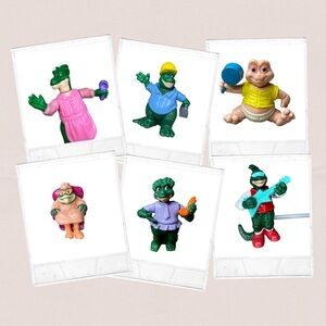 Vintage 1991 Disney Dinosaurs McDonald’s Toys Complete 6 Figure Happy Meal Set
